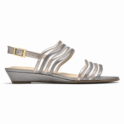 Rockport Total Motion Zandra Mesh Sandalen Damen Silber FCZ-139872
